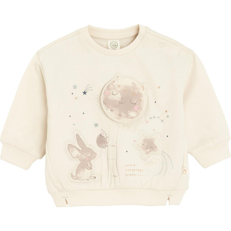 Cool Club Mikina svetlobéžová / modrá / brokátová / zlatá žltá 66240544