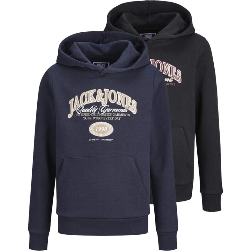 Jack & Jones Junior Mikina JJARI námornícka modrá / čierna / biela 66240608