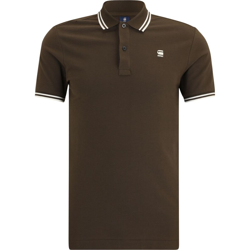 G-STAR Tričko Dunda čokoládová / biela 66240629