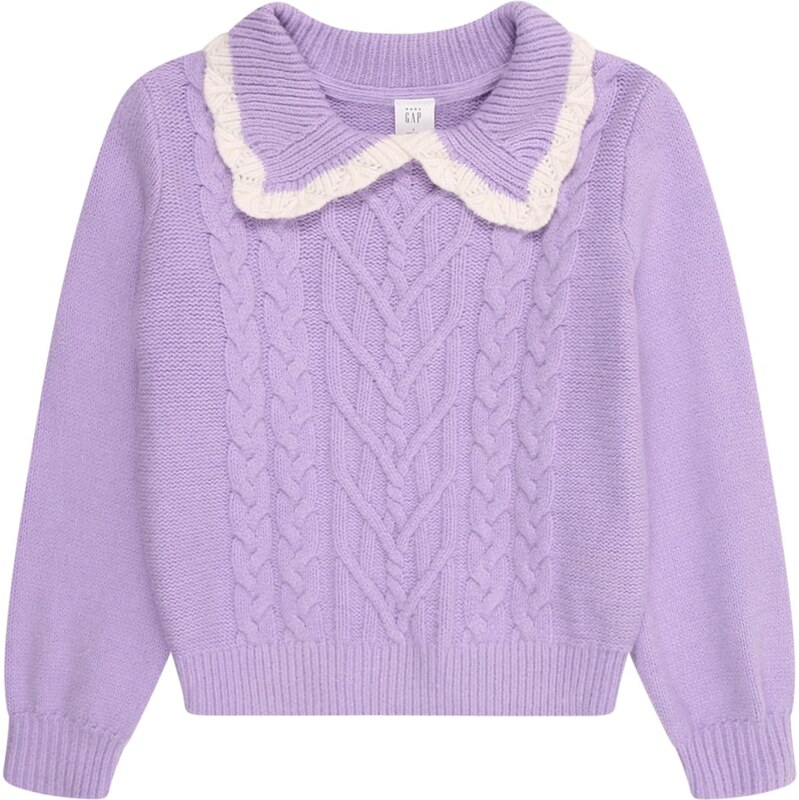 GAP Sveter CASHSOFT fialová / biela 66240645