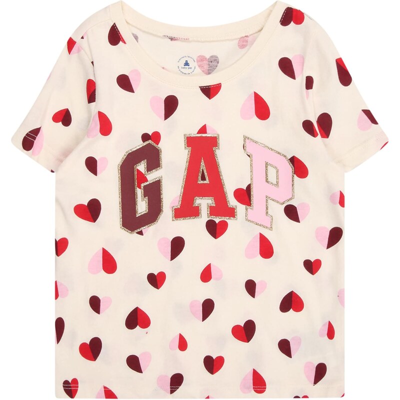 GAP Tričko svetloružová / červená / šedobiela 66240642