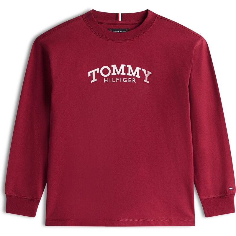 TOMMY HILFIGER Tričko farba lesného ovocia / biela 66240676