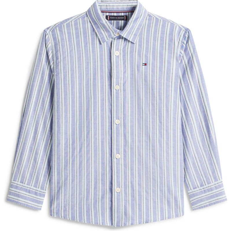 TOMMY HILFIGER Košeľa FLEX modrá denim / mätová / čierna / biela 66240688