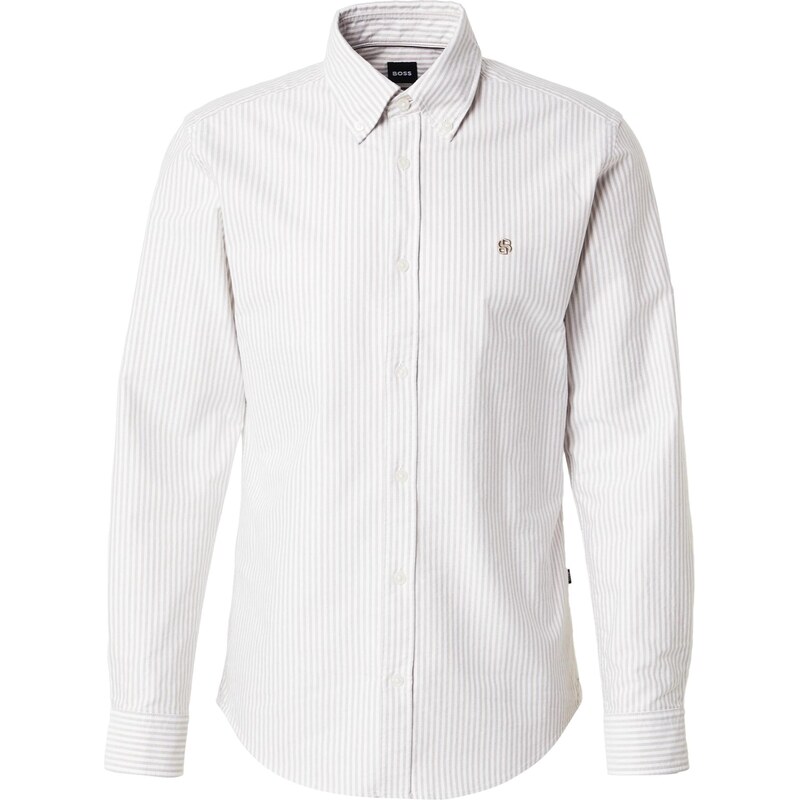 BOSS Košeľa ROAN tmavobéžová / biela 66240790