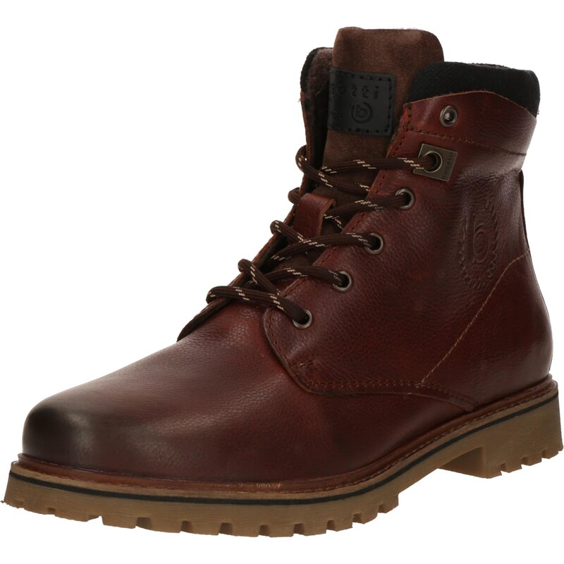 bugatti Šnurovacie čižmy hnedá / čierna 66240794