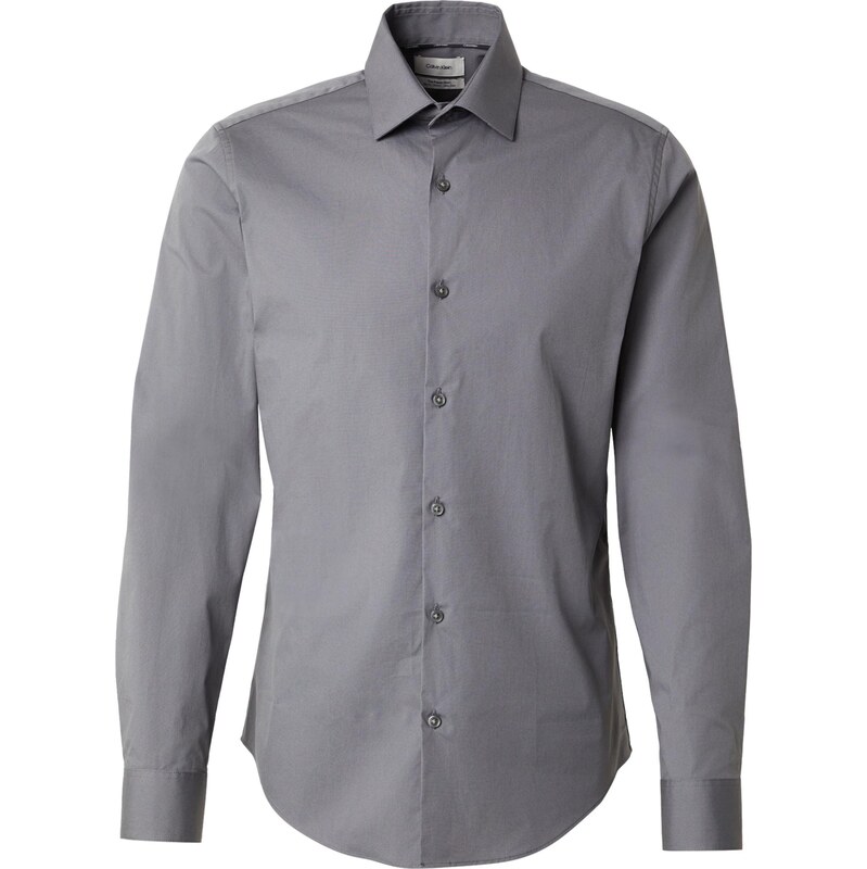 Calvin Klein Košeľa ESSENTIALS tmavosivá 66240811