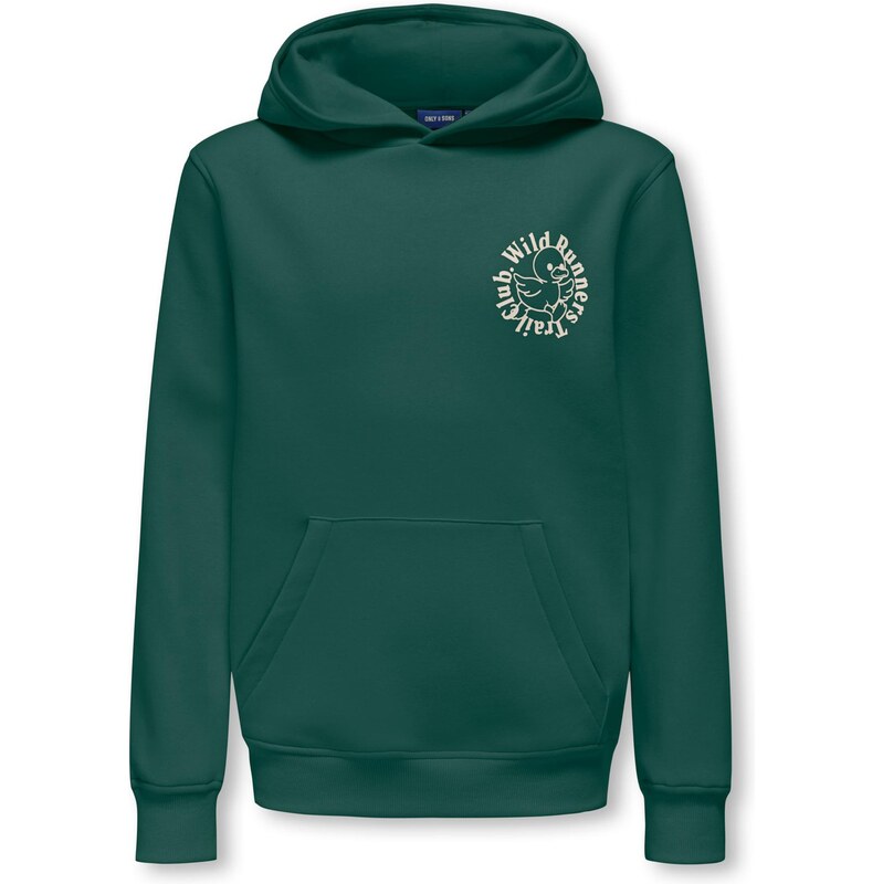 Only & Sons Junior Mikina OSJDaniel krémová / smaragdová 66240823