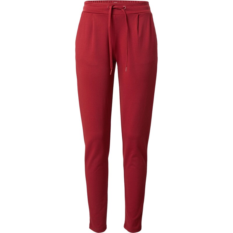 ICHI Plisované nohavice IHKate tmavočervená 66240899