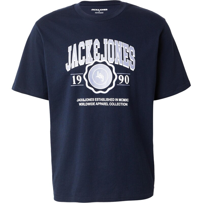 JACK & JONES Tričko JJMAKO tmavomodrá / sivá / biela 66240940