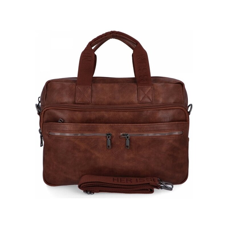 Dámska taška aktovka firmy Herisson 22H2023-166 tmavohnedá 66244140