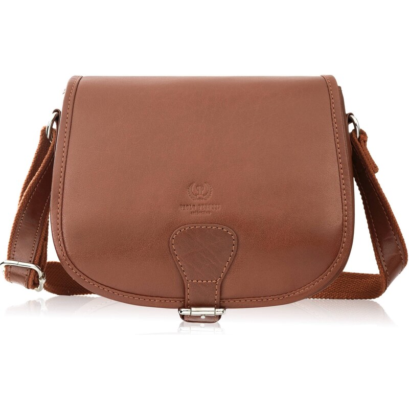 Paolo Peruzzi Dámska kožená crossbody kabelka z lícovej kože | koňak T 66246157