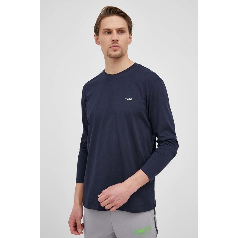 Bavlnené tričko s dlhým rukávom HUGO 30342678