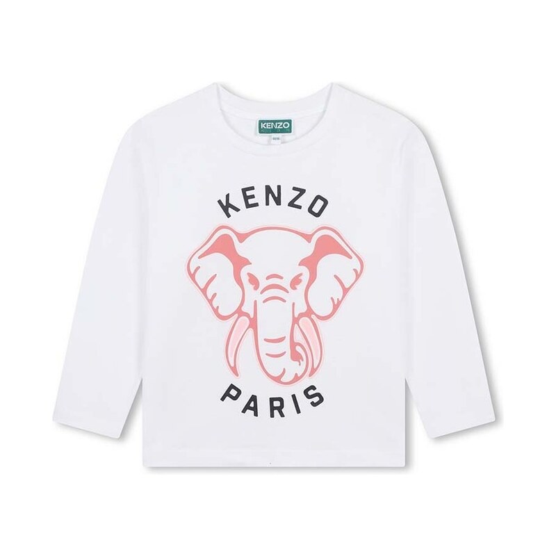 Kenzo kids Detská bavlnená košeľa s dlhým rukávom Kenzo Kids 55887817