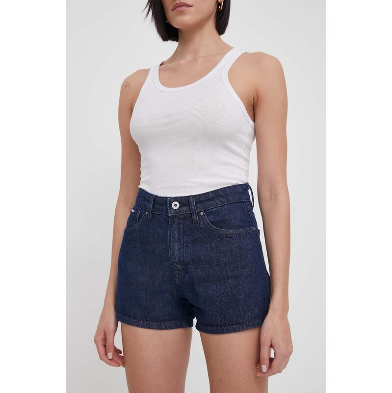 Pepe Jeans Rifľové krátke nohavice Pepe Jeans A-LINE SHORT HW 58234164