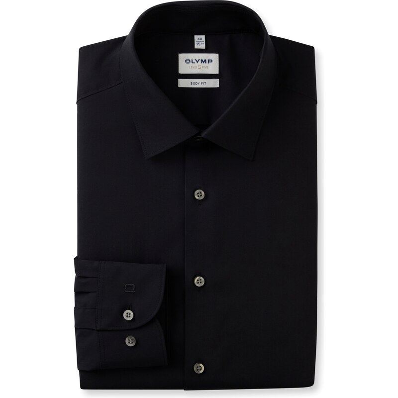 Pánska čierna Comfort Stretch košeľa OLYMP body fit 47634921