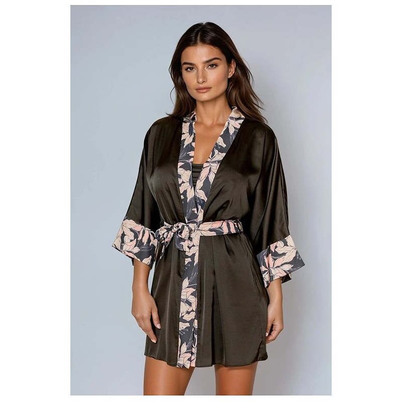 Kalimo Saténový župan Moluki čierny 43791055