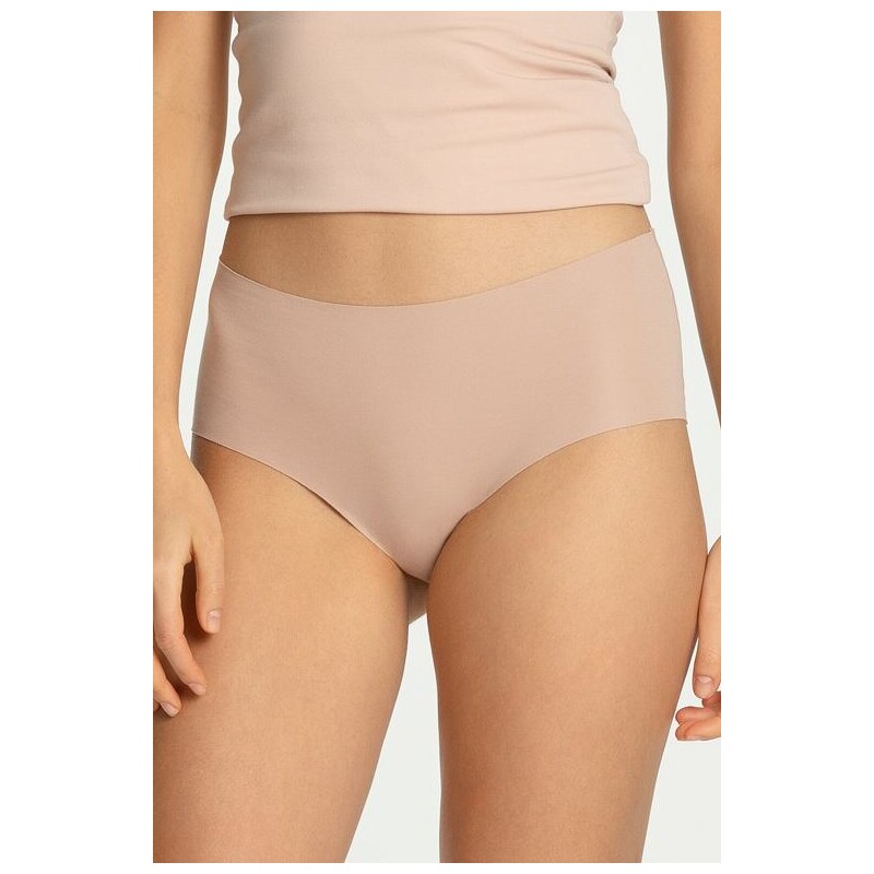 Julimex Bezšvové bavlnené nohavičky Cotton mood MAXI béžové 66274862