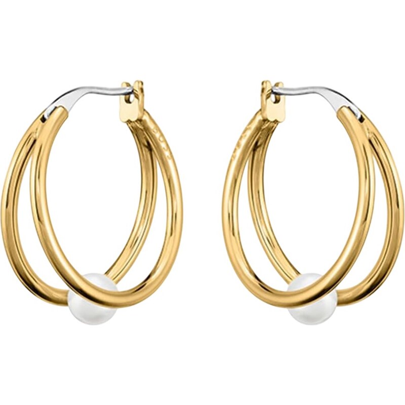 Hugo Boss Nežné kruhové náušnice s perlami Cora 1580267 66594687