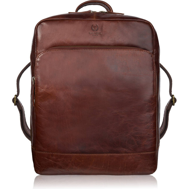 Paolo Peruzzi Pánsky vintage kožený batoh na notebook | koňak IM-07-CG 66248216