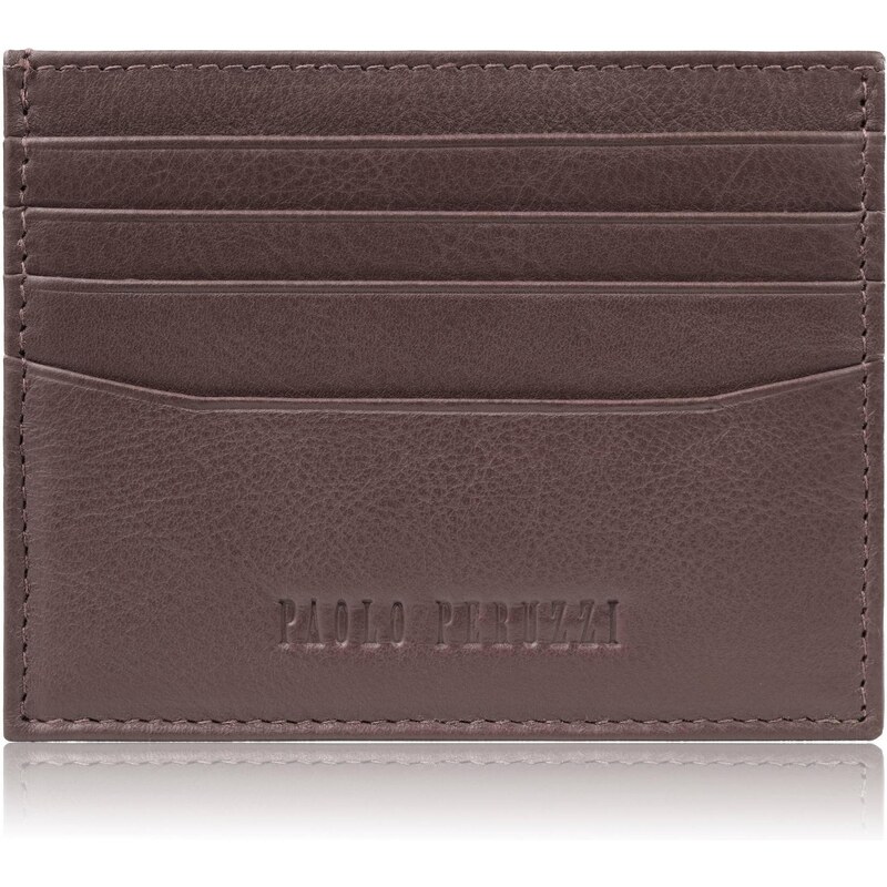 Paolo Peruzzi Kožené praktické puzdro na kreditné karty s RFID | koňak 66248227