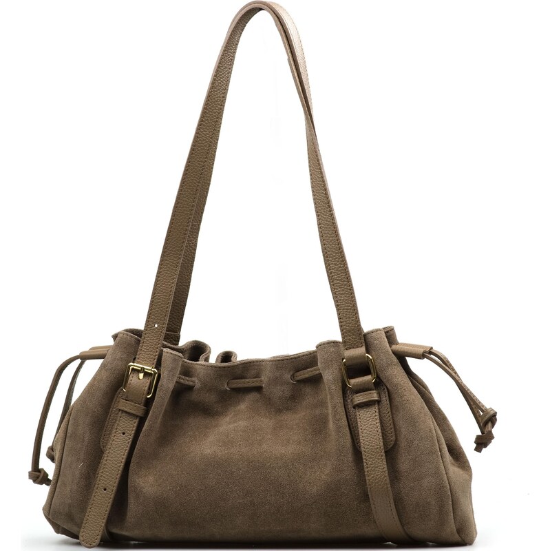 Blaire Kožená kabelka Elvina fango 66248744