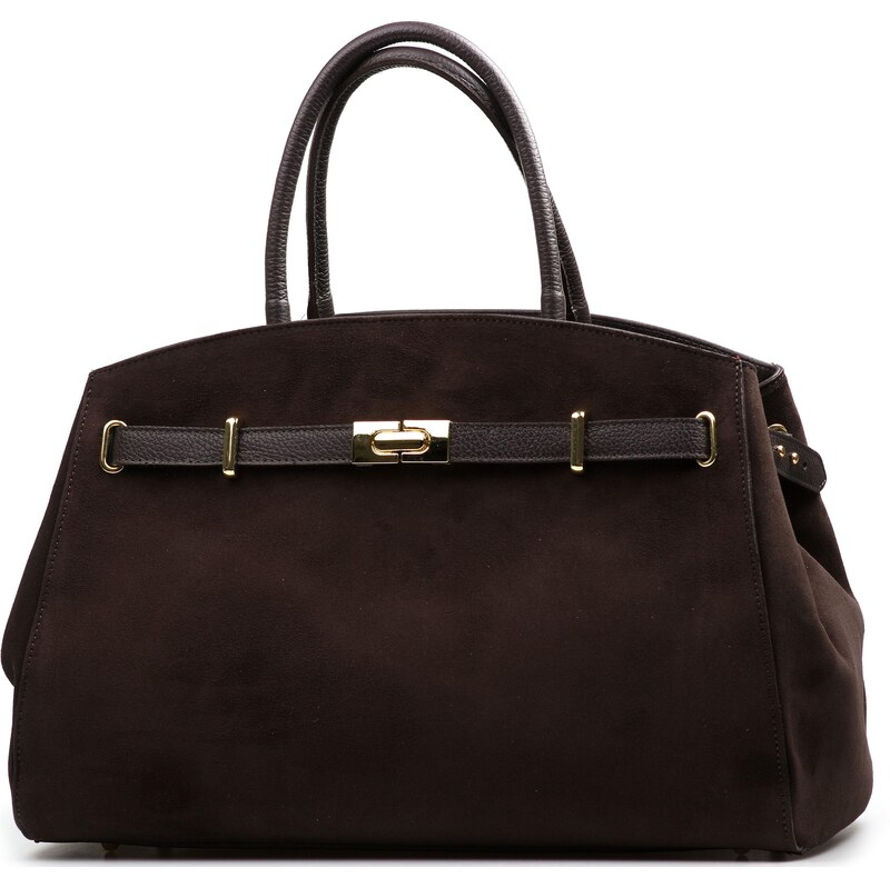 Blaire Kožená kabelka Viki tmavo hnedá 66248750