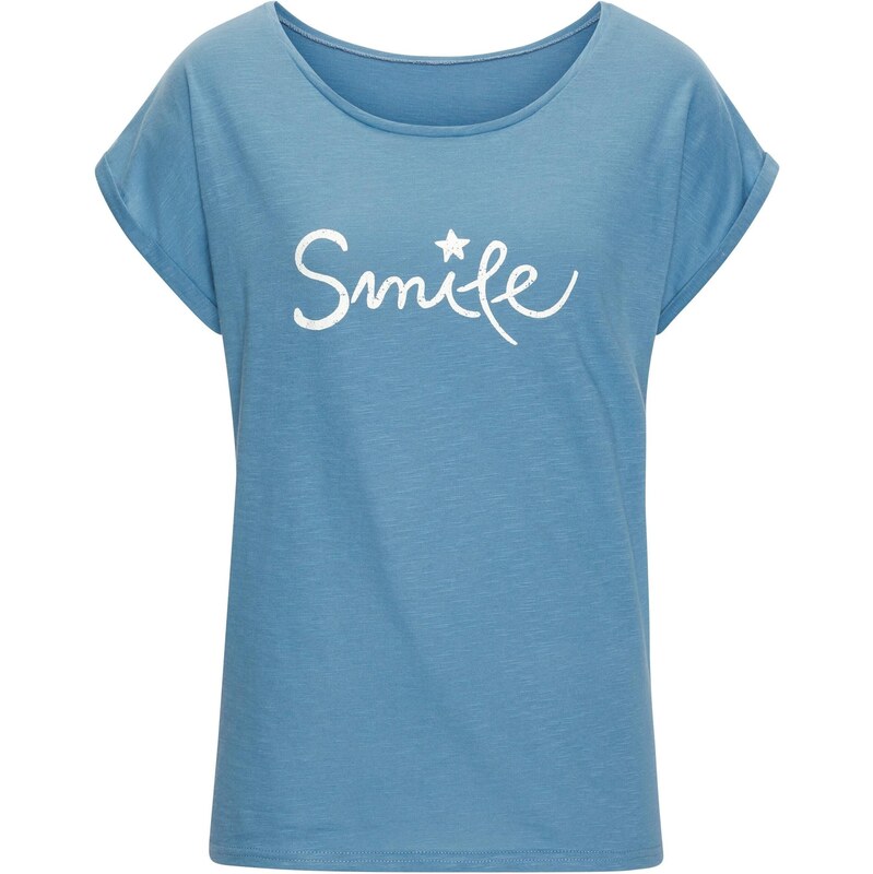 BEACH TIME Tričko nebesky modrá / biela 66257231