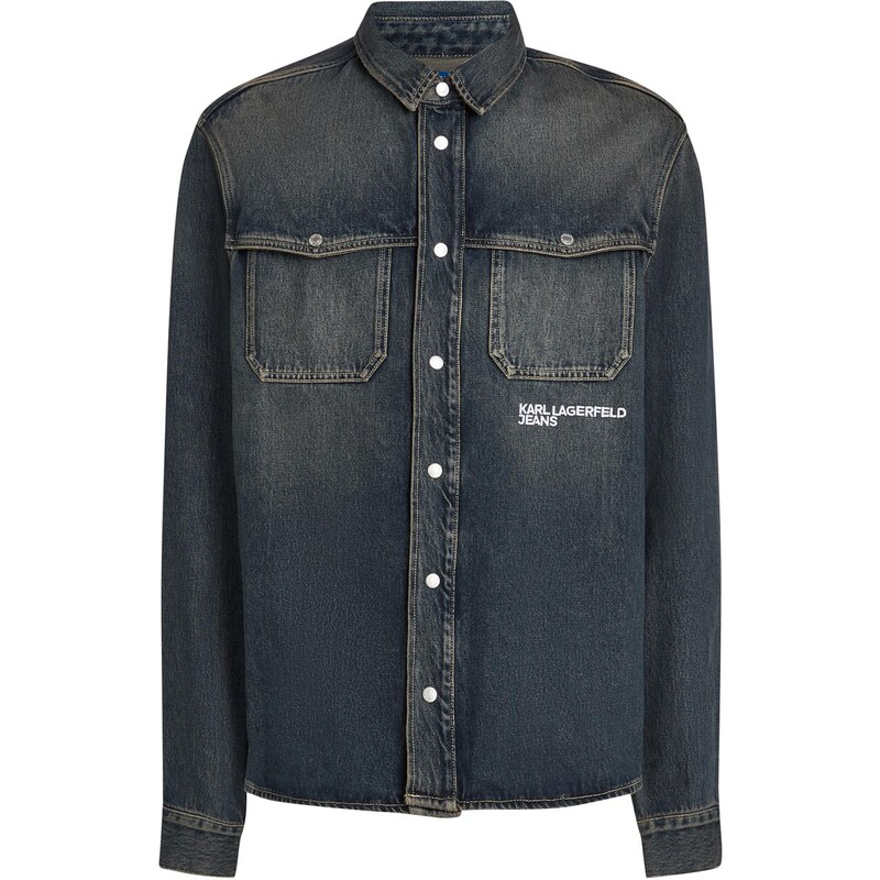 KARL LAGERFELD JEANS Košeľa tmavomodrá / biela 66257341