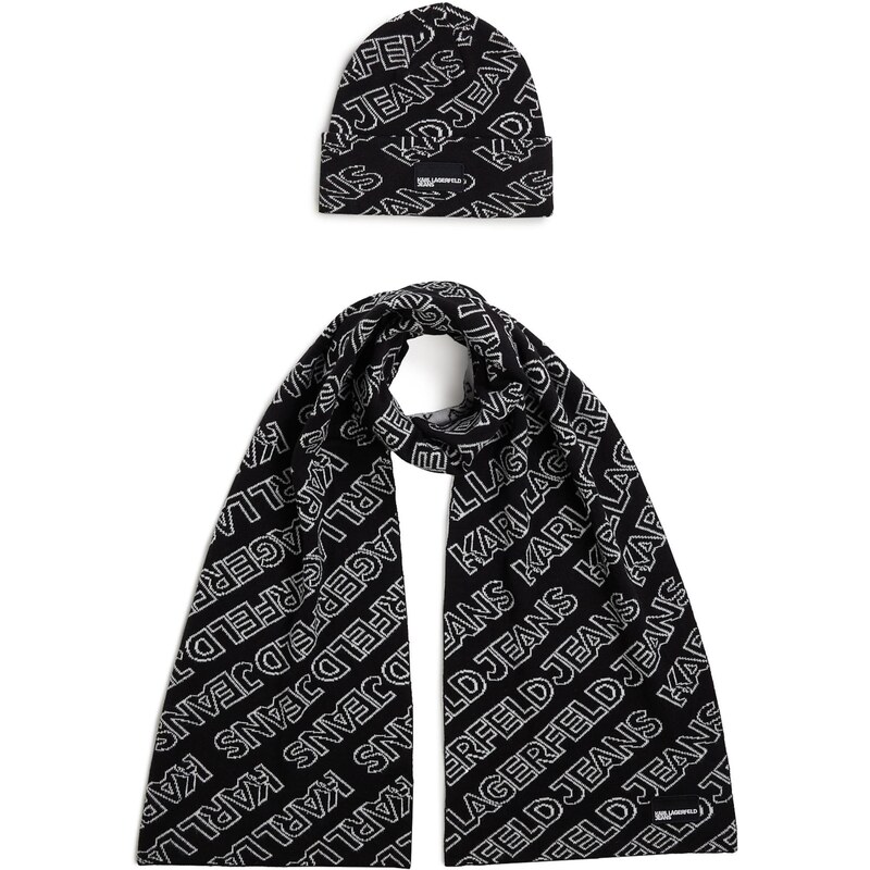 KARL LAGERFELD JEANS Čiapky čierna / biela 66257401