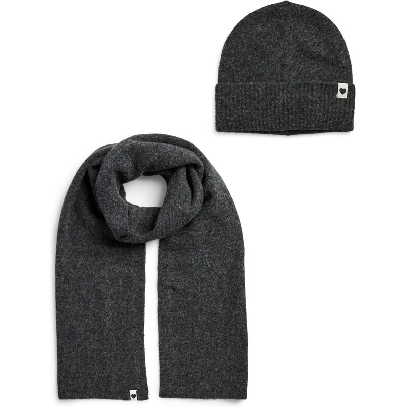 PIECES Čiapky PCRILLU tmavosivá 66257480