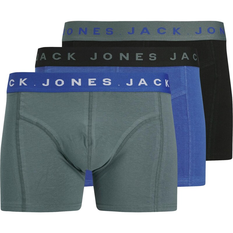 JACK & JONES Boxerky JACBENNETT modrá / sivá / čierna 66257574