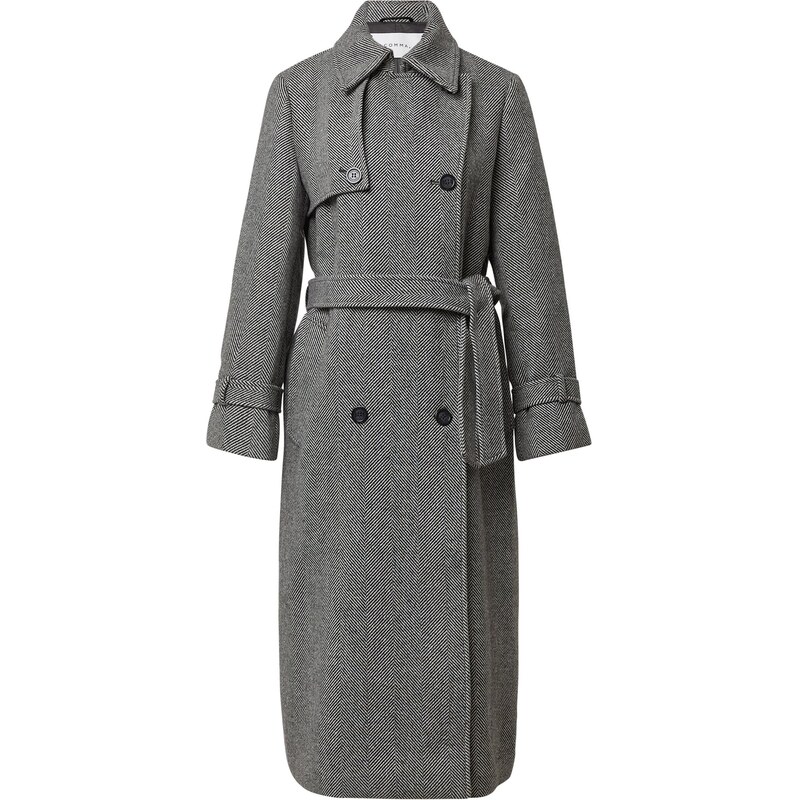 COMMA Prechodný kabát čierna / biela 66257632