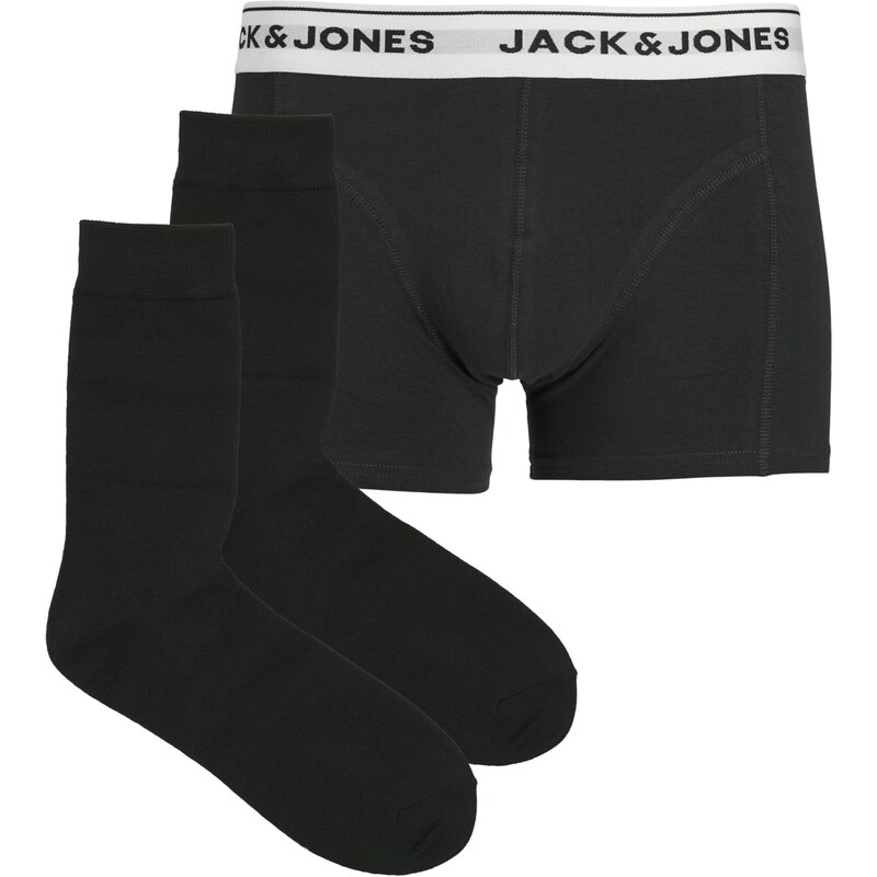 JACK & JONES Boxerky JACORDINARY svetlosivá / čierna / biela 66257640