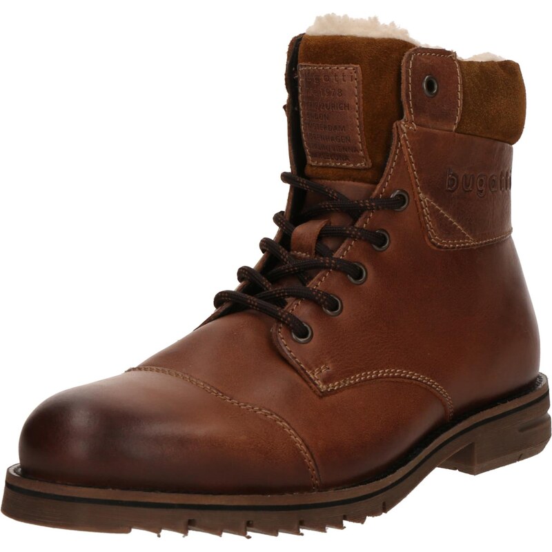 bugatti Šnurovacie čižmy koňaková 66257714