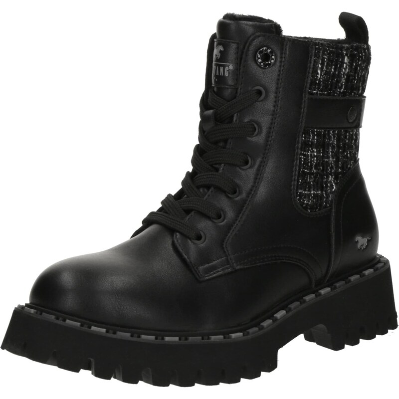 MUSTANG Šnurovacie členkové čižmy čierna 66257785