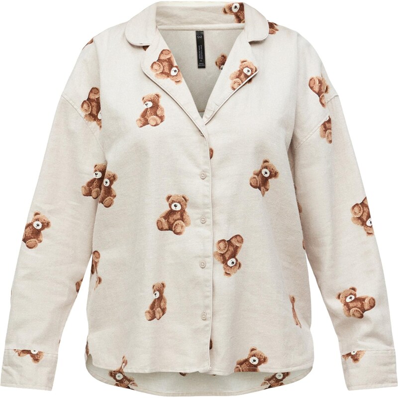 Hunkemöller Pyžamo hnedá / mokka / sivobéžová / čierna 66257864