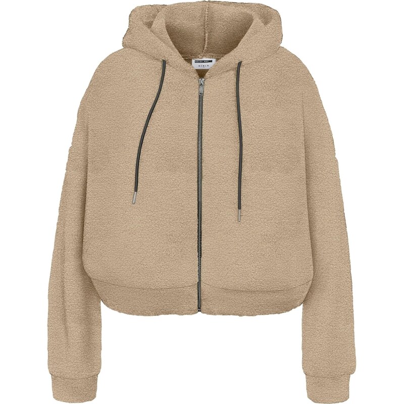 Noisy may Flisová bunda NMCUDDLE tmavošedá 66257885