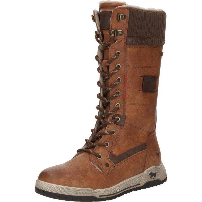 MUSTANG Šnurovacie čižmy hnedá / koňaková 66257902