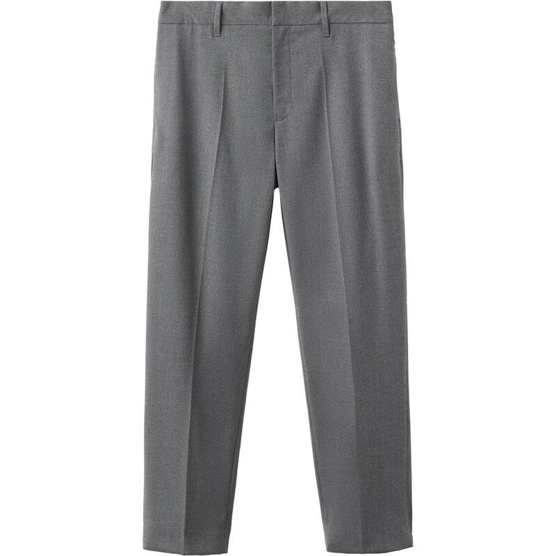 MANGO MAN Nohavice s pukmi DOVER sivá 66257929