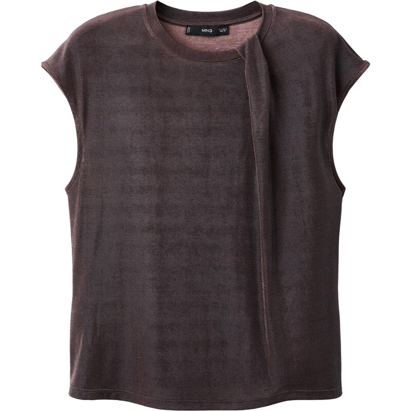 MANGO Tričko XSANDI tmavohnedá 66257934