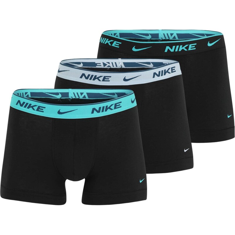 NIKE Underwear Boxerky tyrkysová / čierna / biela 66258151
