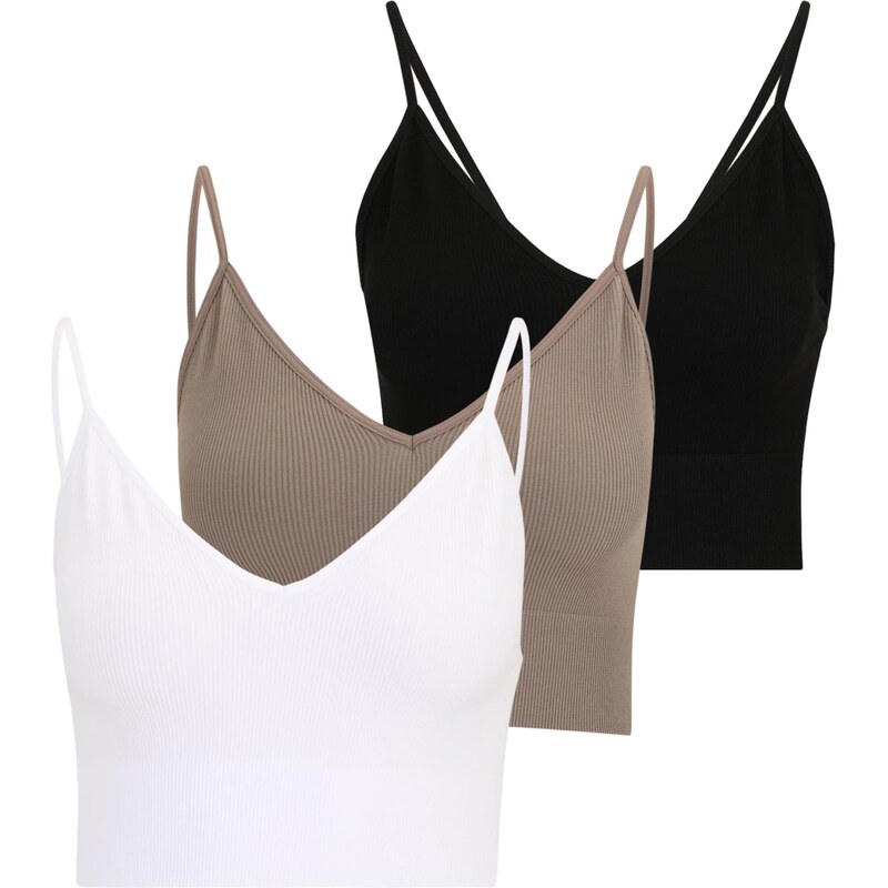 ONLY Carmakoma Podprsenka CARVICKY mokka / čierna / biela 66258204