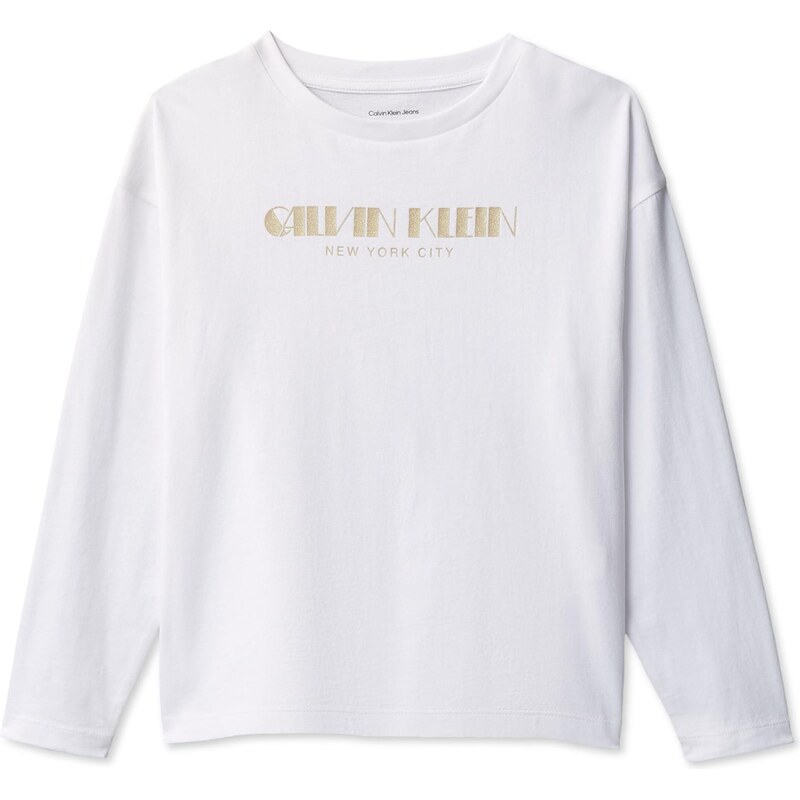 Calvin Klein Jeans Tričko zlatá / biela 66258210