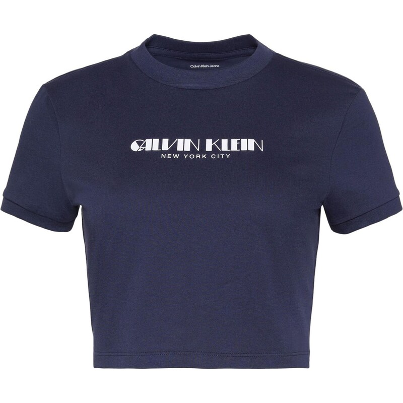 Calvin Klein Jeans Tričko modrofialová / biela 66258222