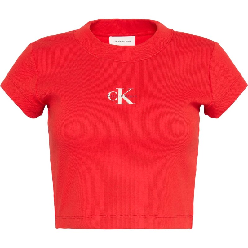 Calvin Klein Jeans Tričko baklažánová / červená / biela 66258334