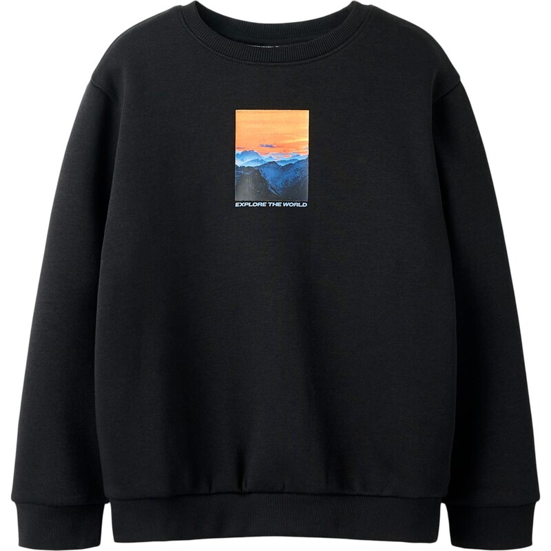 NAME IT Mikina NKMNewton modrá / oranžová / čierna 66258376