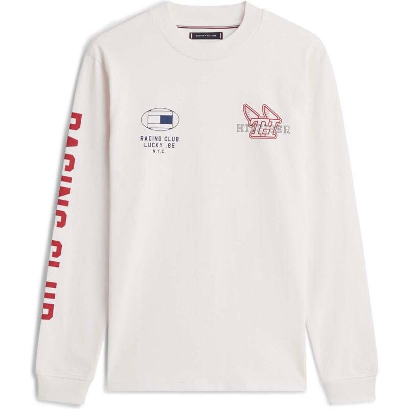 TOMMY HILFIGER Tričko námornícka modrá / červená / šedobiela 66258418