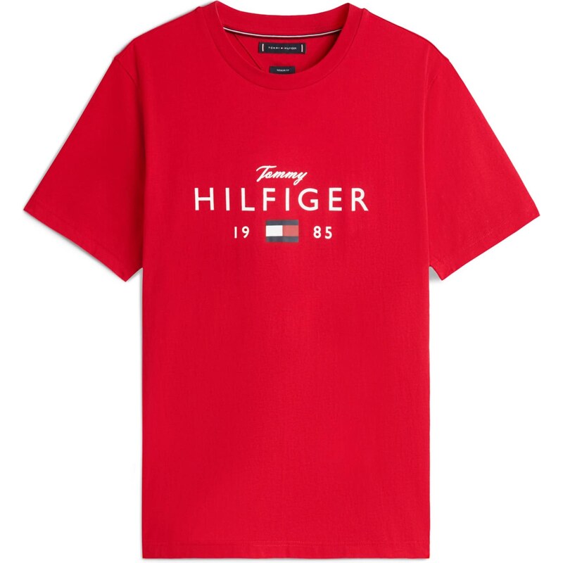TOMMY HILFIGER Tričko BRAND LOVE námornícka modrá / červená / biela 66258402