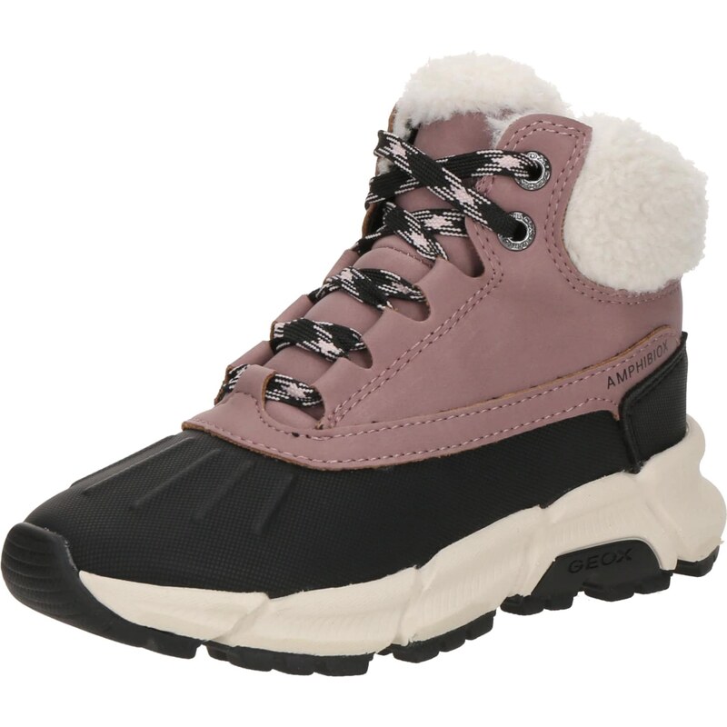 GEOX Čižmy FLEXYPER PLUS staroružová / čierna 66258513