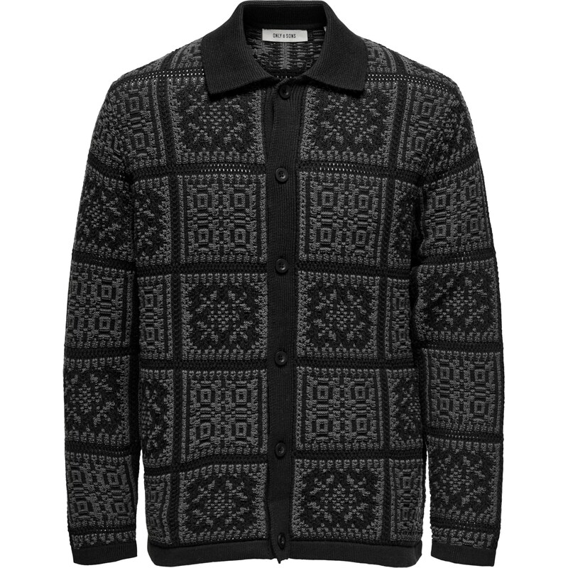 Only & Sons Kardigán tmavosivá / čierna 66258599